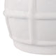 Decorative Vase | Round Shape Windowpane Pattern | White Paper Mache