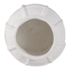 Decorative Vase | Round Shape Windowpane Pattern | White Paper Mache