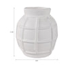 Decorative Vase | Round Shape Windowpane Pattern | White Paper Mache
