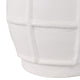 14" Decorative Dry Flower Vase | White Paper Mache Windowpane Design