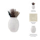 14" Decorative Dry Flower Vase | White Paper Mache Windowpane Design