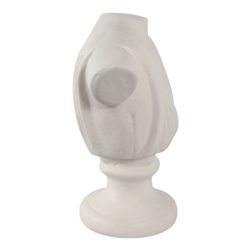 Classical Roman Inspired Headless Bust Sculpture | Ivory White 16"