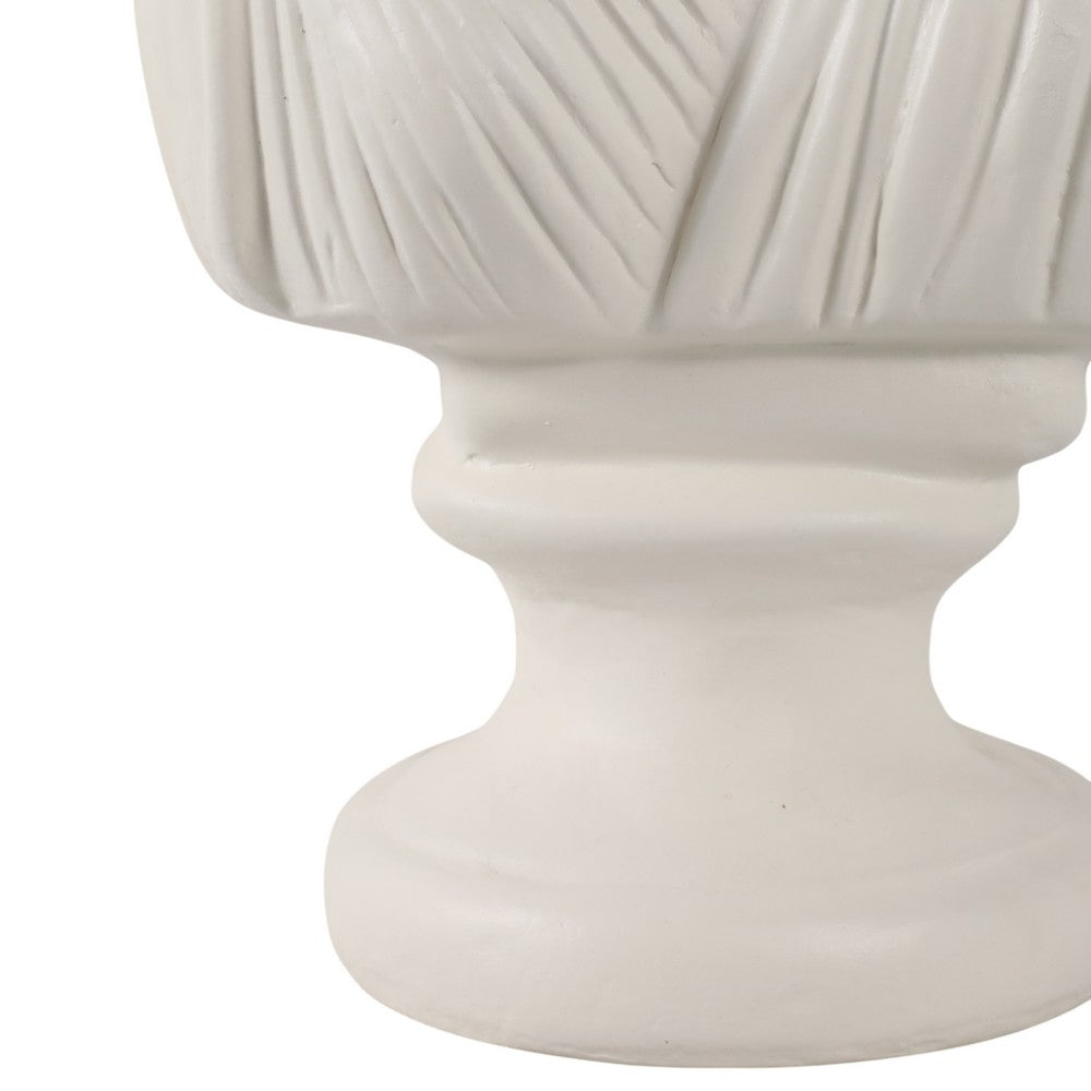 Classical Roman Inspired Headless Bust Sculpture | Ivory White 16"