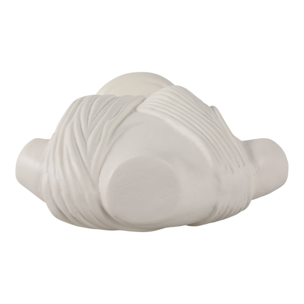 Classical Roman Inspired Headless Bust Sculpture | Ivory White 16"
