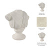 Classical Roman Inspired Headless Bust Sculpture | Ivory White 16’’ SBH-22387