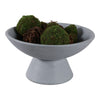 Decorative Bowl | Tapered Pedestal Base | 12" Light Blue Terracotta