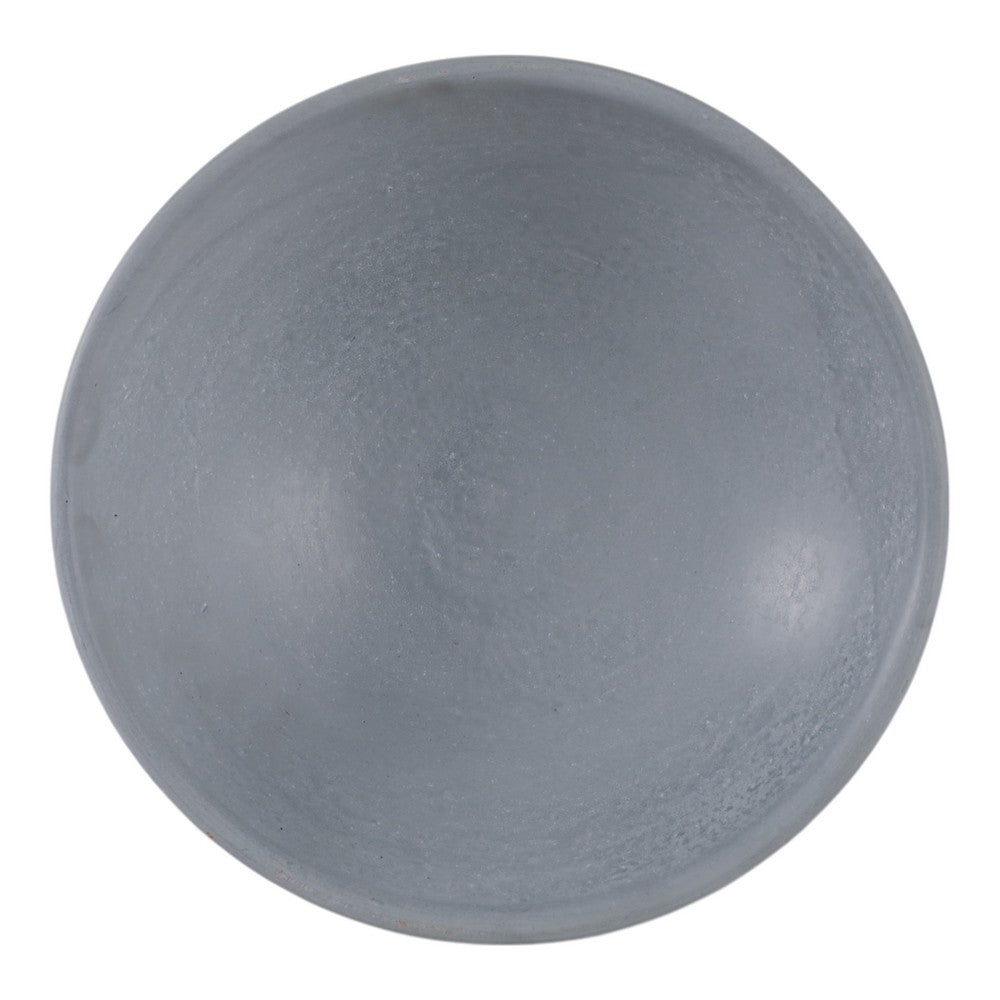 Decorative Bowl | Tapered Pedestal Base | 12" Light Blue Terracotta