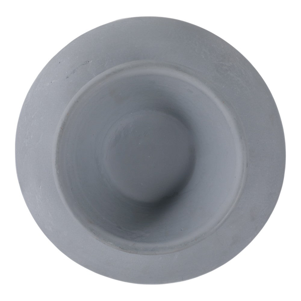 Decorative Bowl | Tapered Pedestal Base | 12" Light Blue Terracotta
