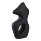 Abstract Art Sculpture | Asymmetrical Shape Cutout | Black Paper Mache SBH-22398-01