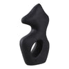 Abstract Art Sculpture | Asymmetrical Shape Cutout | Black Paper Mache