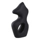 Abstract Art Sculpture | Asymmetrical Shape Cutout | Black Paper Mache
