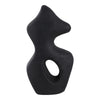 Abstract Art Sculpture | Asymmetrical Shape Cutout | Black Paper Mache