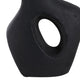 Abstract Art Sculpture | Asymmetrical Shape Cutout | Black Paper Mache