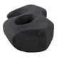 Abstract Art Sculpture | Asymmetrical Shape Cutout | Black Paper Mache