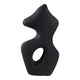 Abstract Art Sculpture | Asymmetrical Shape Cutout | Black Paper Mache SBH-22398-01