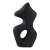 Abstract Art Sculpture | Asymmetrical Shape Cutout | Black Paper Mache