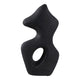 Abstract Art Sculpture | Asymmetrical Shape Cutout | Black Paper Mache