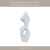 Elegant Curved Abstract Sculpture with Open Center | White Paper Mache