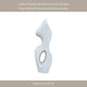 Elegant Curved Abstract Sculpture with Open Center | White Paper Mache