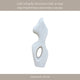 Elegant Curved Abstract Sculpture with Open Center | White Paper Mache