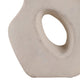 Elegant Curved Abstract Sculpture with Open Center | White Paper Mache