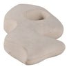 Elegant Curved Abstract Sculpture with Open Center | White Paper Mache