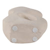 Elegant Curved Abstract Sculpture with Open Center | White Paper Mache