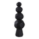 Decorative Accent Sculpture with Faceted Stacked Rocks | Black Paper Mache