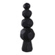Decorative Accent Sculpture with Faceted Stacked Rocks | Black Paper Mache SBH-22399-02