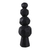 Decorative Accent Sculpture with Faceted Stacked Rocks | Black Paper Mache