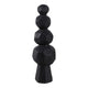 Decorative Accent Sculpture with Faceted Stacked Rocks | Black Paper Mache