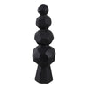 Decorative Accent Sculpture with Faceted Stacked Rocks | Black Paper Mache SBH-22399-02