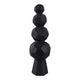 Decorative Accent Sculpture with Faceted Stacked Rocks | Black Paper Mache SBH-22399-02