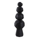 Decorative Accent Sculpture with Faceted Stacked Rocks | Black Paper Mache