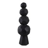 Decorative Accent Sculpture with Faceted Stacked Rocks | Black Paper Mache