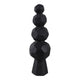 Decorative Accent Sculpture with Faceted Stacked Rocks | Black Paper Mache