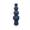 Decorative Accent Sculpture with Faceted Stacked Rocks | Black Paper Mache