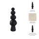Decorative Accent Sculpture with Faceted Stacked Rocks | Black Paper Mache