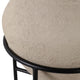 Ivory Terracota Urn Pot on Black Metal Stand | Textured Pottery | 17 Inch
