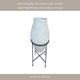 Decorative Flower Planter Pot in a Black Metal Stand | Ivory Terracotta