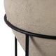 Decorative Flower Planter Pot in a Black Metal Stand | Ivory Terracotta
