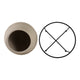Decorative Flower Planter Pot in a Black Metal Stand | Ivory Terracotta