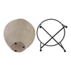 Decorative Flower Planter Pot in a Black Metal Stand | Ivory Terracotta