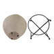 Decorative Flower Planter Pot in a Black Metal Stand | Ivory Terracotta