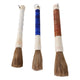 Decorative Set of 3 Jade Style Calligraphy Brushes | Stone Ivory Blue Brown
