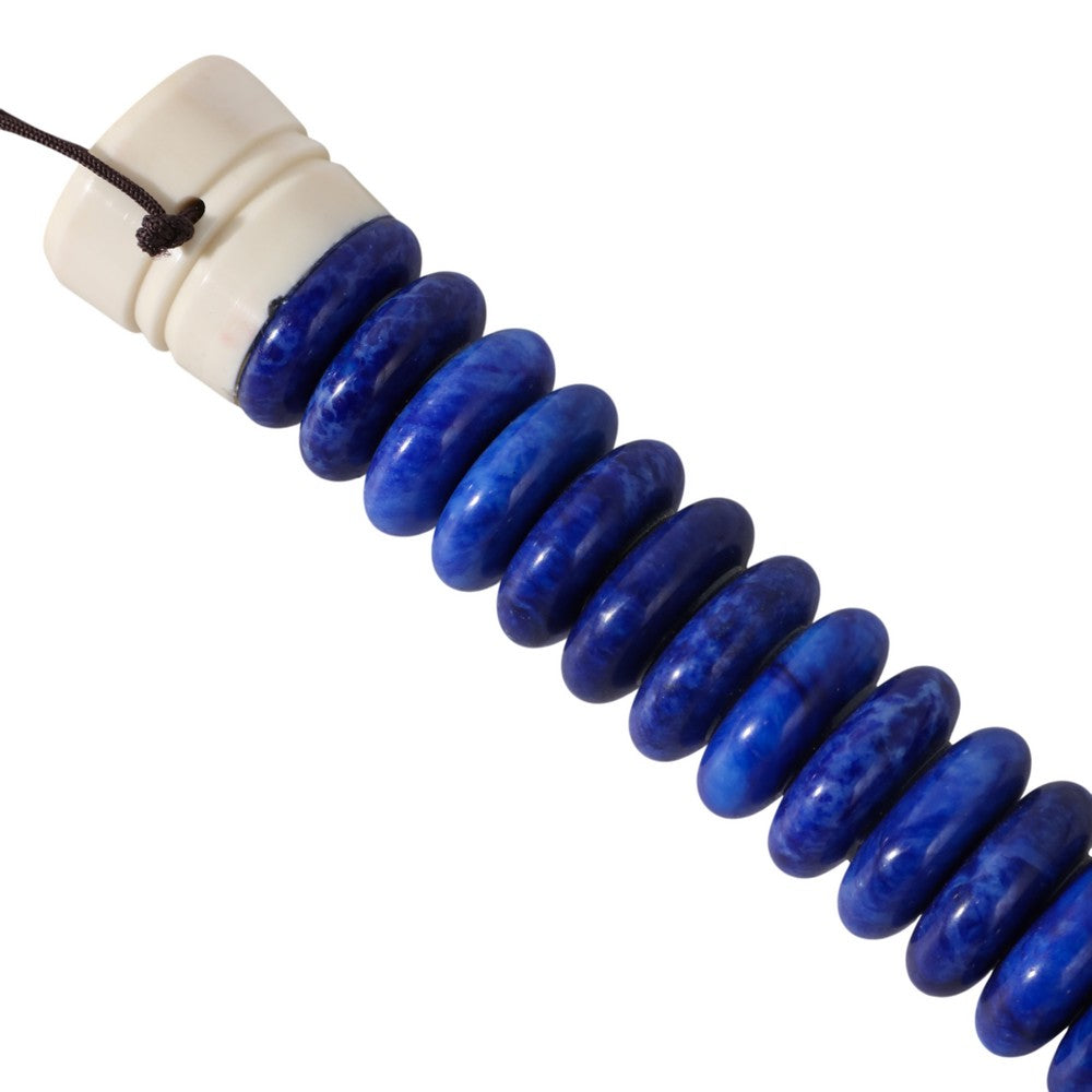 Decorative Set of 3 Jade Style Calligraphy Brushes | Stone Ivory Blue Brown