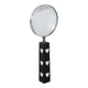 Edara Decorative Magnifying Glass | White Heart Inlays | Black Resin 10"