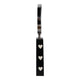 Edara Decorative Magnifying Glass | White Heart Inlays | Black Resin 10"
