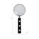 Edara Decorative Magnifying Glass | White Heart Inlays | Black Resin 10"