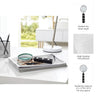 Edara Decorative Magnifying Glass | White Heart Inlays | Black Resin 10"